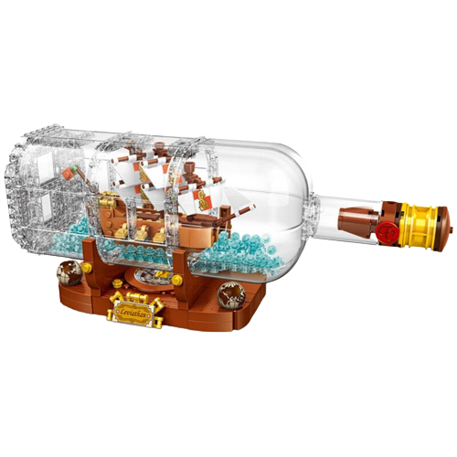 Zestaw klocków okręt na morzu w butelce 960 elementów 