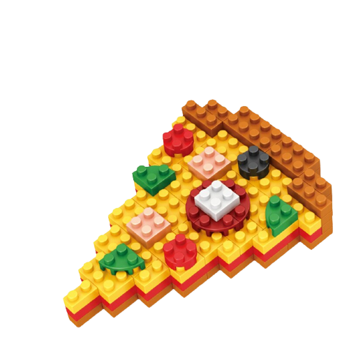 Klocki zestaw fast-food pizza pepperoni restauracja   