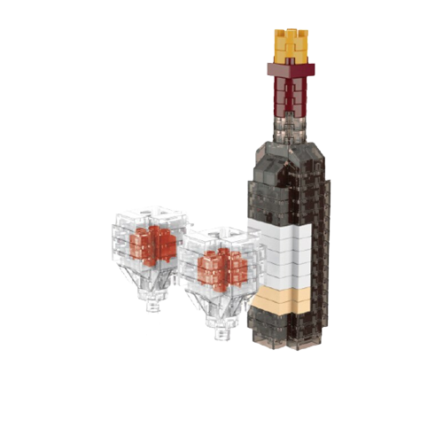 Klocki zestaw fast-food wino  restauracja   