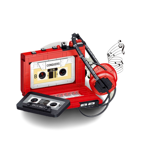 Zestaw klocków seria muzyczna walkman retro 457 elementy   