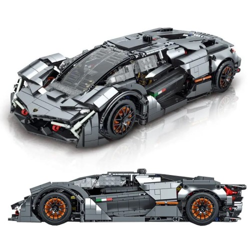 KLOCKI TECHNIC samochody LAMBORGHINI TERZO MILLENNIO DUZY skala 1:14 SZARY ddl