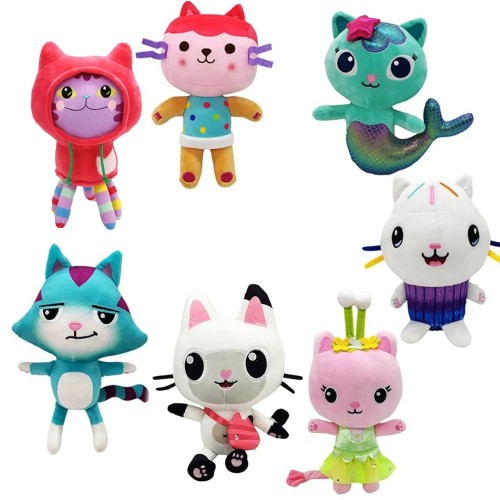 zestaw PLUSZAK Maskotka ZABAWKA dla DZIECI KOCI DOMEK 7 SZTUK 