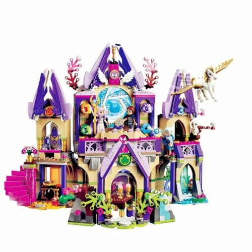 ZESTAW klocki ELVES figurki  ZAMEK w chmurach 809 szt. + minifigurki