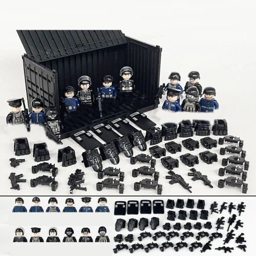 ZESTAW figurki DLA DZIECI wojsko SWAT 12 szt. 