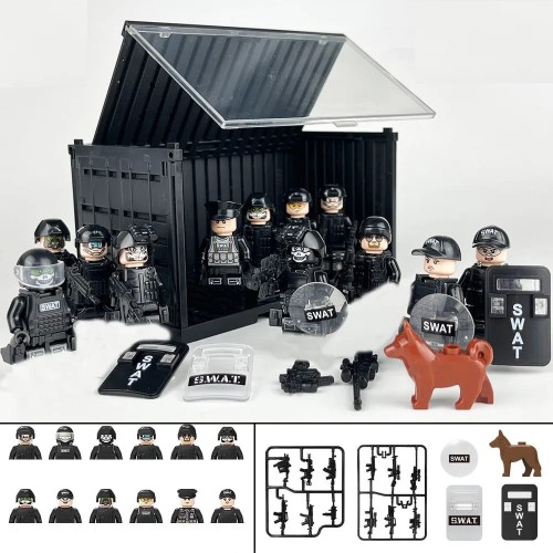 ZESTAW figurki DLA DZIECI wojsko SWAT 12 szt. 