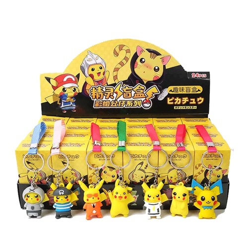 ZESTAW breloczki POKEMON figurki 24 szt. D