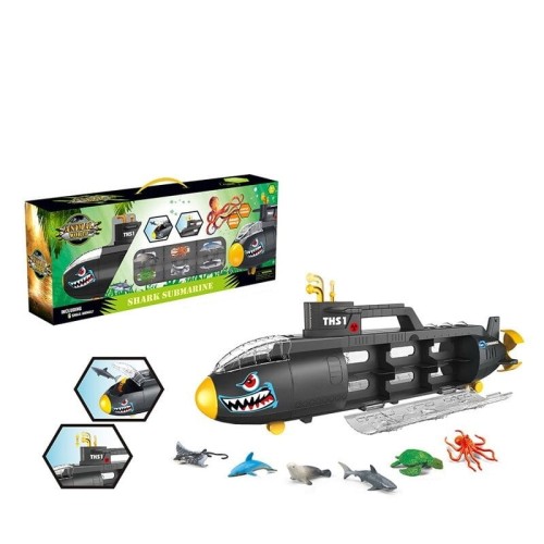 STATEK ZABAWKA LODZ PODWODNA + ZWIERZETA