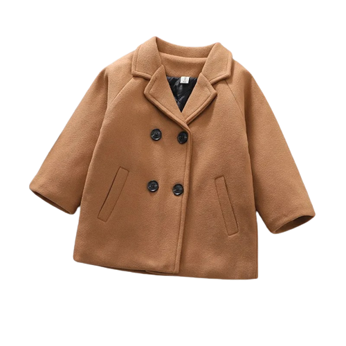 Płaszczyk chłopięcy zimowy ocieplany wełniany 80-130 cm