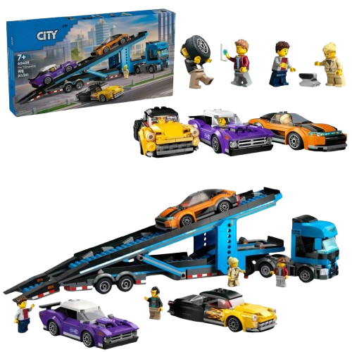 Zestaw klocki CITY zabawka dla dzieci Laweta z Samochodami Sportowymi 998 szt