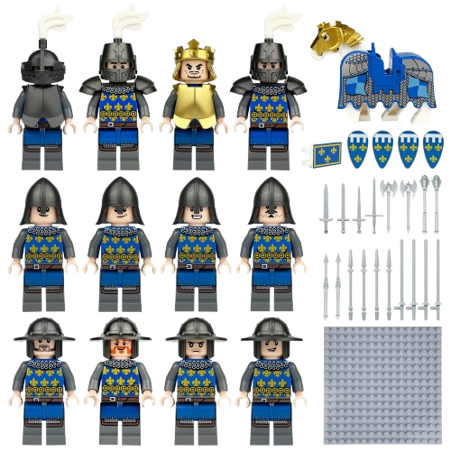 Zestaw minifigurek klocki zabawka dla dzieci figurki rycerzy + akcesoria