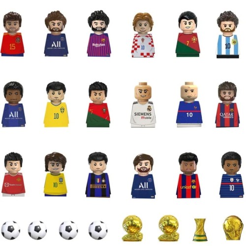 Zestaw figurek PIŁKARSKICH minifigurka CR7 18 szt + Akcesoria