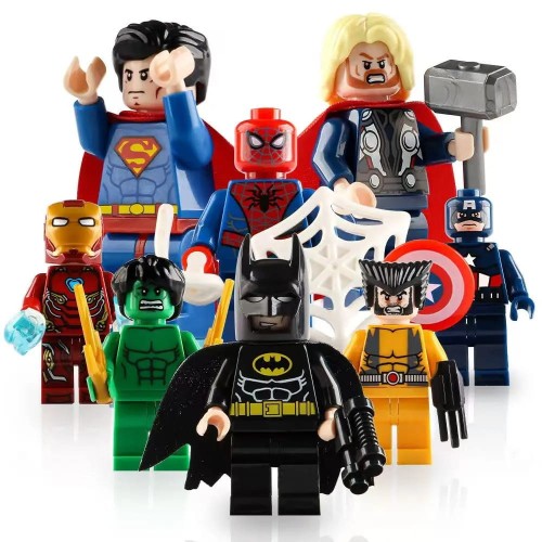 Klocki Zestaw figurek MARVEL minifigurki AVENGERS 8 szt