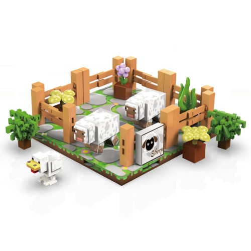 Zabawka Klocki Magnetyczne ZOO Minecraft 80szt