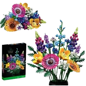 Klocki Zestaw Icons Bukiet łąkowych kwiatów 939szt