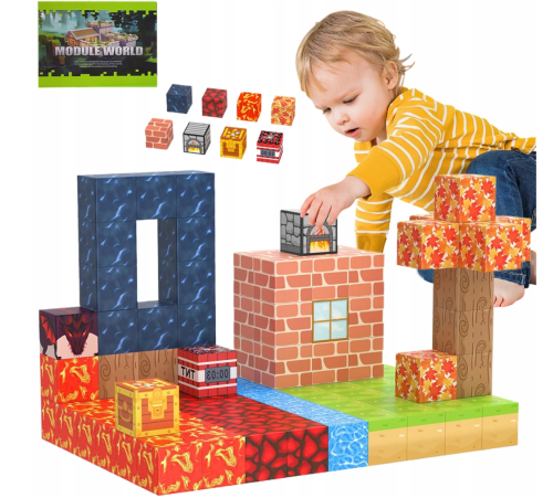 Zabawka Klocki Magnetyczne Minecraft 100szt