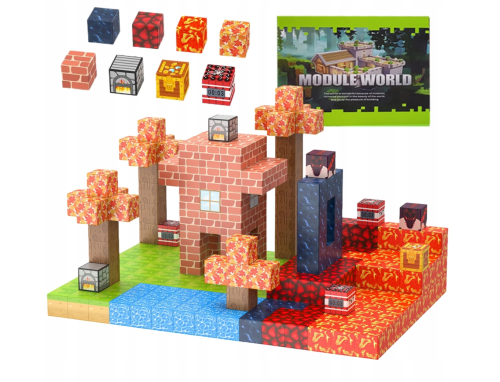 Zabawka Klocki Magnetyczne Minecraft 100szt