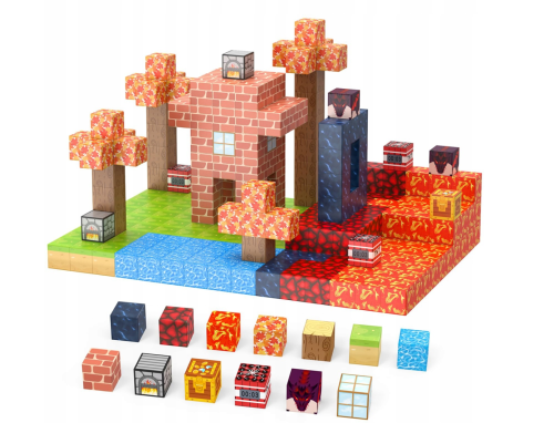 Zabawka Klocki Magnetyczne Minecraft 100szt 