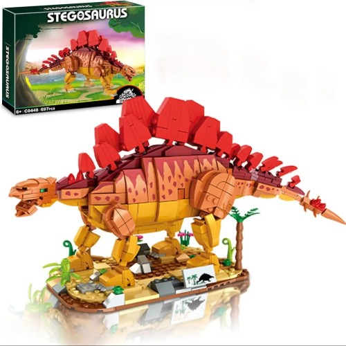 Zabawka dla dzieci Klocki Konstrukcyjne Dinozaur Stegozaur 697 szt