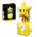 Zabawka dla dzieci Klocki Figurka Super Mario Lucky Star Super Gwiazda 518 szt.