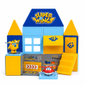Zabawka dla dzieci Zestaw Super Wings Klocki Magnetyczne Garaż i Baza Samolotów