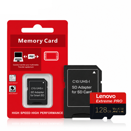 Karta Pamięci LENOVO microSDXC 128GB Extreme PRO Class 10 U3 do Telefonu i Kamery + Adapter