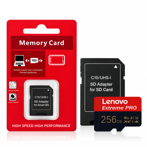  Karta Pamięci LENOVO microSDXC 256GB Extreme PRO Class 10 U3 do Telefonu i Kamery + Adapter