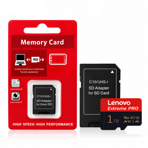 Karta Pamięci LENOVO microSDXC 1TB Extreme PRO Class 10 U3 do Telefonu i Kamery + Adapter