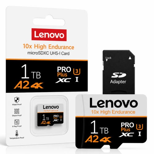 Karta Pamięci LENOVO microSDXC 1TB A2 U3 4K PRO Plus + Adapter SD