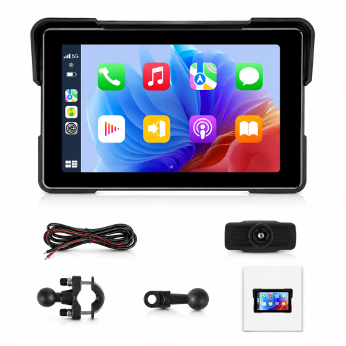 Nawigacja Motocyklowa 7" HD CarPlay Android Auto Bluetooth IP68 GPS