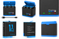Zestaw 2x Akumulator 1850 mAh do GoPro Hero 11 10 9 Black + Potrójna Ładowarka USB-C Zamykana Box