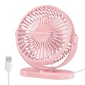 Wentylator Biurkowy USB Różowy Wiatraczek Przenośny SWEETFULL Cichy i Mocny