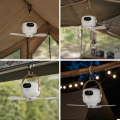 Wentylator Sufitowy Kempingowy 8000mAh z Pilotem i Lampą LED