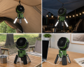Wentylator Kempingowy Solarny LED Wielofunkcyjny Wiatrak Turystyczny z Funkcją Powerbank