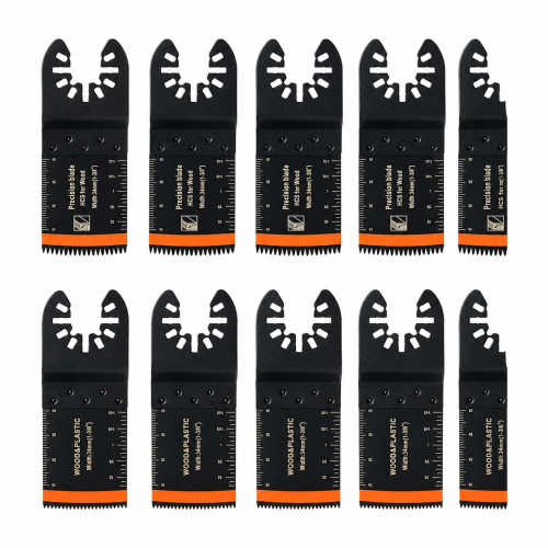 Brzeszczoty Oscylacyjne Multitool 10 szt. do Drewna PVC Metalu Ostrza do Piły Wielofunkcyjnej
