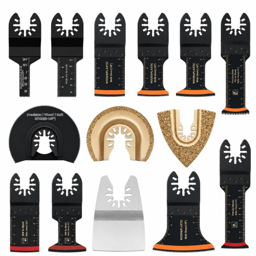 Brzeszczoty Oscylacyjne Multitool 14 szt. do Drewna PVC Metalu Ostrza do Piły Wielofunkcyjnej