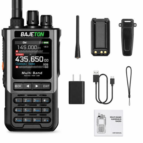 Radiotelefon Wielopasmowy Bajeton BJ-8300 CB HF SW LW Walkie-Talkie Programowalne Bluetooth
