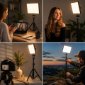 Zestaw Oświetleniowy Lampa Panelowa LED Softbox Studyjna z Regulowanym Statywem 110cm