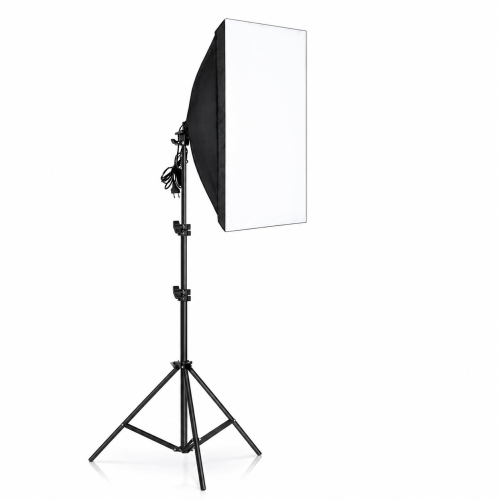Softbox Studyjny LED 50x70 cm + Statyw E27 Oświetlenie do Zdjęć Produktowych