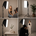Softbox Studyjny LED 50x70 cm + Statyw E27 Oświetlenie do Zdjęć Produktowych