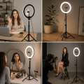 Lampa Pierścieniowa LED Ring Light 10" 26 cm + Statyw 200 cm Uchwyt Telefon