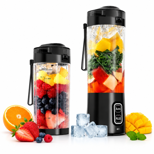 Blender Przenośny USB 700 ml 6 Ostrzy Akumulatorowy Mikser do Smoothie Koktajli Owoców i Warzyw