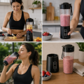 Blender Przenośny USB 700 ml 6 Ostrzy Akumulatorowy Mikser do Smoothie Koktajli Owoców i Warzyw