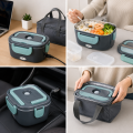 Elektryczny Lunch Box 1,5L Podgrzewacz Obiadu 12V 24V 230V Stal Nierdzewna Do Samochodu i Domu