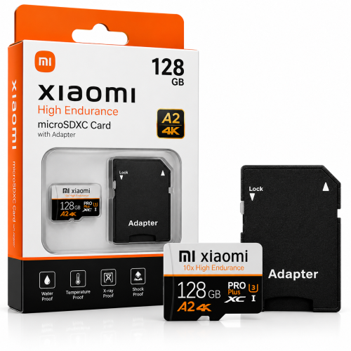 Karta Pamięci Xiaomi 10x High Endurance PRO Plus microSDXC 128GB A2 U3 4K + Adapter SD