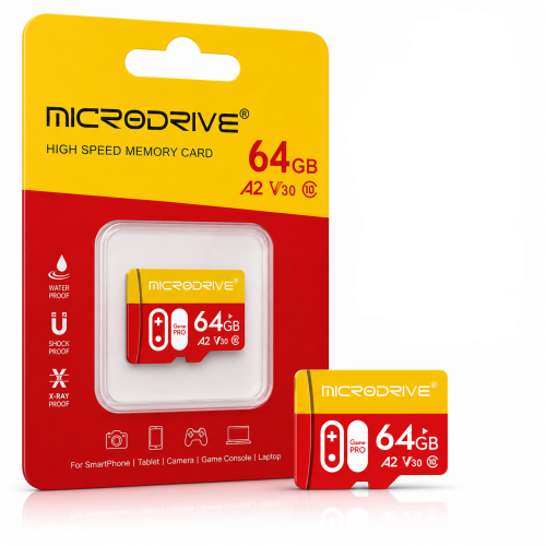 Karta Pamięci Microdrive Game PRO microSDXC 64GB A2 V30 Class 10 do Konsol i Telefonów