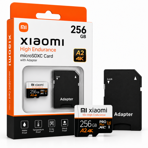 Karta Pamięci Xiaomi 10x High Endurance PRO Plus microSDXC 256GB A2 U3 4K + Adapter SD