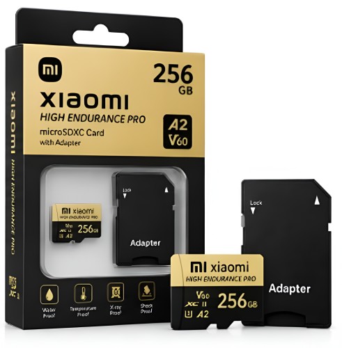 Karta Pamięci Xiaomi High Endurance PRO microSDXC 256GB A2 U3 V60 4K/8K + Adapter SD