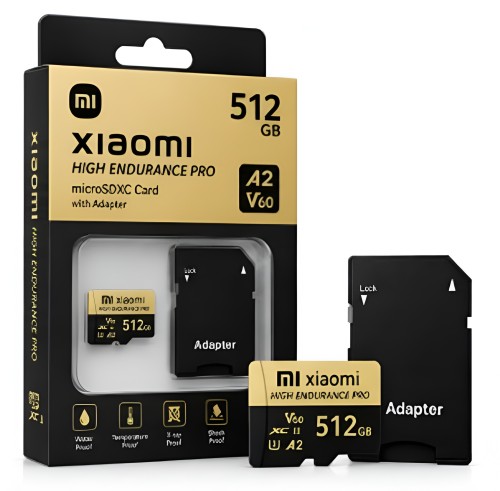 Karta Pamięci Xiaomi High Endurance PRO microSDXC 512GB A2 U3 V60 4K/8K + Adapter SD