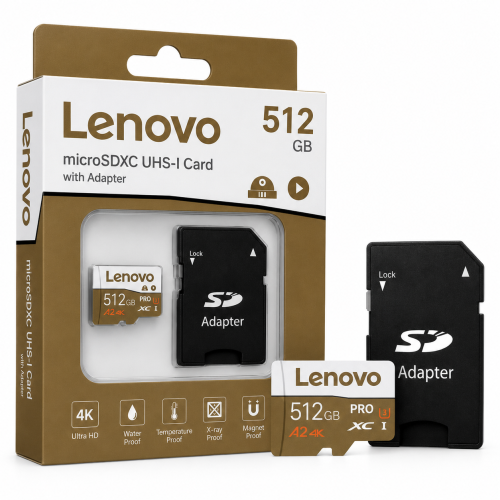 Karta Pamięci Lenovo PRO Plus microSDXC 512GB A2 U3 4K + Adapter SD