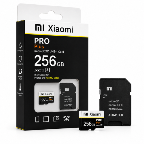 Karta pamięci MicroSDXC Xiaomi PRO Plus 256GB U3 z adapterem SD